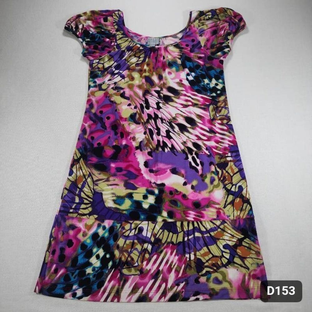 Rabbit Rabbit Rabbit, Dress Size 12 Multicolor Graphic Polyester Women's Good